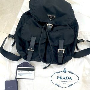 Prada Medium Black Nylon Backpack - Great Condition!